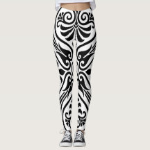 Elegante Schwarz-Weiß-Leggings