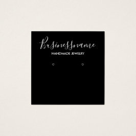 Elegante Schwarz-Weiß-Ohrring-Grafikkarte