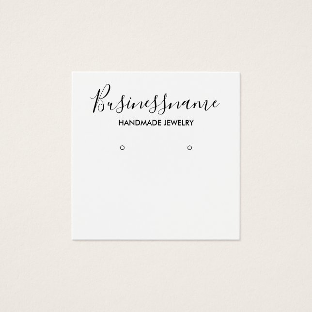 Elegante Schwarz-Weiß-Ohrring-Grafikkarte (Vorderseite)