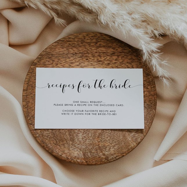 Elegante Schwarz-Weiß-Rezeptionskarte Begleitkarte (Von Creator hochgeladen)