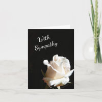 Elegante Schwarz-Weiß-Rose-Sympathie-Karte