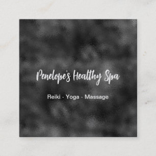 Elegante Schwarz-Weiß-Square-Visitenkarte Quadratische Visitenkarte