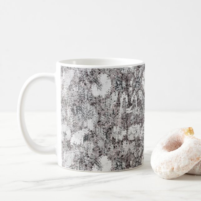 Elegante Schwarz-Weiß-Tasse Kaffeetasse (Mit Donut)
