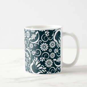 Elegante Schwarz-Weiß-Tasse Kaffeetasse