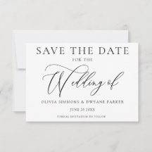 Elegante Schwarz & Weiß Zeitlose Moderne Hochzeit