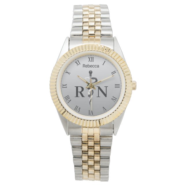 Elegante Schwarz-weiße Armbanduhr (Vorderseite)