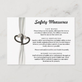 Elegante schwarz-weiße Diamantsicherheitsmaßnahmen Begleitkarte