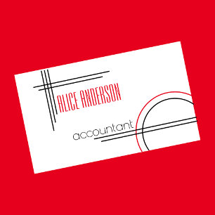 Elegante, Schwarz-weiße geometrische Formen Visitenkarte