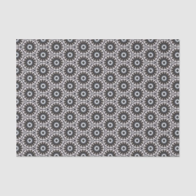 Elegante Schwarz-weiße geometrische Geschenke oder Seidenpapier (Vorderseite)