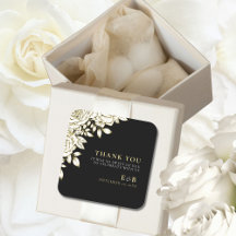 Elegante Schwarz-weiße Goldmedaille-Hochzeit