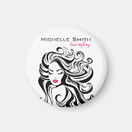 Elegante Schwarz-weiße Haarverlängerungen für Wavy Magnet