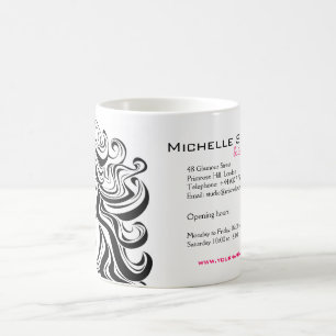 Elegante Schwarz-weiße Haarverlängerungen für Wavy Tasse