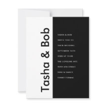 Elegante Schwarz-weiße Hochzeit Minimalistisch 100