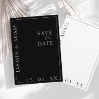 Elegante Schwarz-weiße Minimale Typografie Hochzei