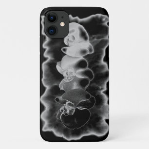Elegante Schwarz-weiße tropische Orchideen Case-Mate iPhone Hülle