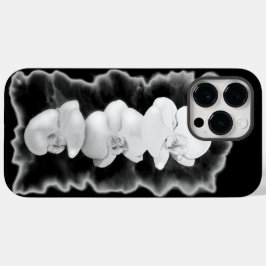 Elegante Schwarz-weiße tropische Orchideen Case-Mate iPhone 14 Pro Max Hülle