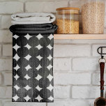 Elegante schwarze Aquarelltöne Geschirrtuch<br><div class="desc">Elegantes,  schwarzes Wasserfarbenmuster. Einfaches und modernes Muster mit schwarzen Wasserfarben.</div>