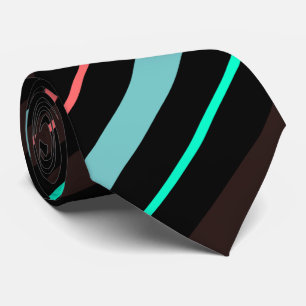 Elegante schwarze braune blaue Streifen Bräutigam Krawatte