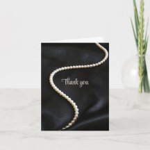 Elegante schwarze Dankeskarten