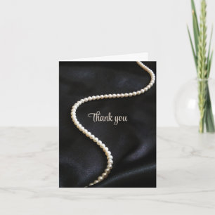 Elegante schwarze Dankeskarten Dankeskarte