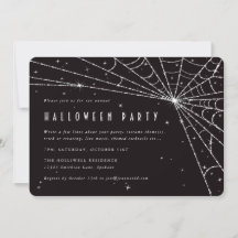 Elegante schwarze Diamant-Spinnennetz-Halloweenpar