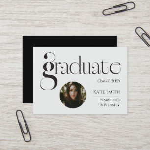 Elegante schwarze fette Typografie Visitenkarte