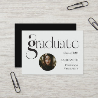 Elegante schwarze fette Typografie Visitenkarte