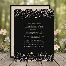 Elegante schwarze florale Boho-Junggesellinnen-Abs