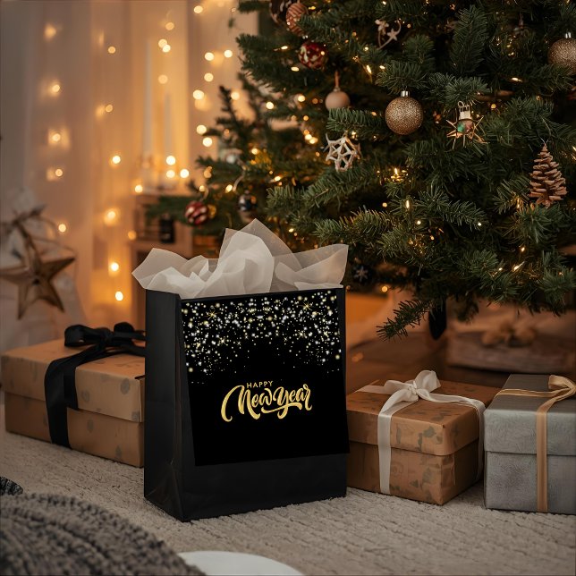Elegante schwarze Geschenktasche Große Geschenktüte (Von Creator hochgeladen)