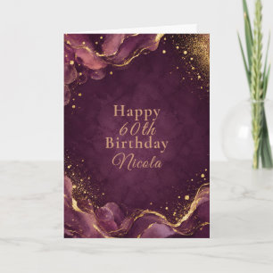 Elegante schwarze Gold-Alkohol-Tinte Karte