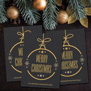 Elegante schwarze goldene Frohe Weihnachten indivi
