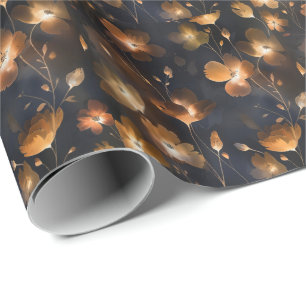 Elegante schwarze goldene Terracotta Geschenkpapier