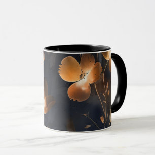 Elegante schwarze goldene Terracotta Tasse