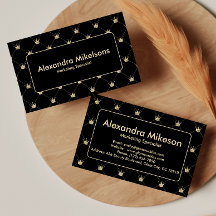 Elegante schwarze Goldkronen-Muster Professional