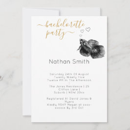 Elegante Schwarze Goldmedaille Einladung