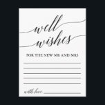 Elegante schwarze Kalligrafie wünscht gute Karten<br><div class="desc">Diese eleganten, schwarzen Kalligrafien, die sich nach Herzenslust wünschen, sind die perfekte Kulisse für einen einfachen Hochzeitsempfang oder ein einfaches Brautparty. Das neutrale Design besticht durch eine minimalistische Karte, die mit romantischer und skurriler Typografie dekoriert ist. Personalisieren Sie diese Karten mit dem Namen der Braut und Bräutigam. Nun wünscht Zeichen...</div>