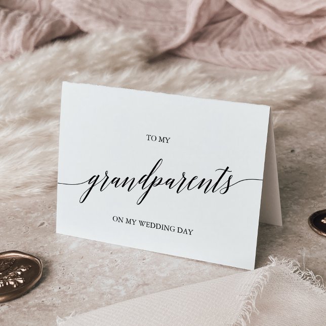 Elegante schwarze Kalligraphie für meine Großelter Karte (Von Creator hochgeladen)