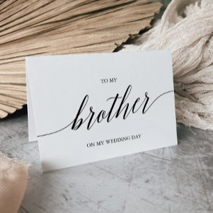 Elegante schwarze Kalligraphie für meinen Bruder Karte