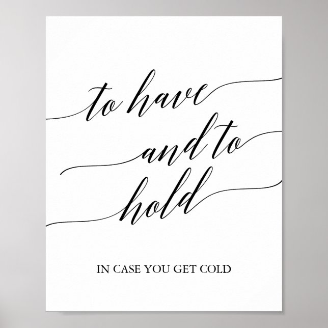 Elegante schwarze Kalligraphie, um zu haben und zu Poster (Vorne)