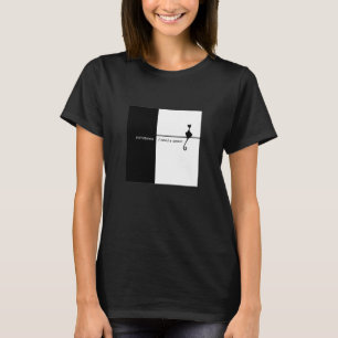 Elegante Schwarze Katze Kunst, Dichtung und Musik T-Shirt