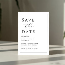 Elegante Schwarze Krawatte Save the Date