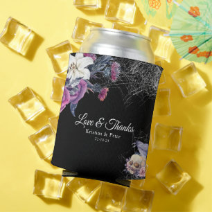 Elegante schwarze lila gotische florale Totenkopf- Dosenkühler
