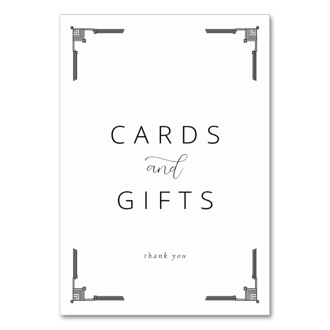 Elegante schwarze minimalist Karten und Geschenke  (Vorderseite)