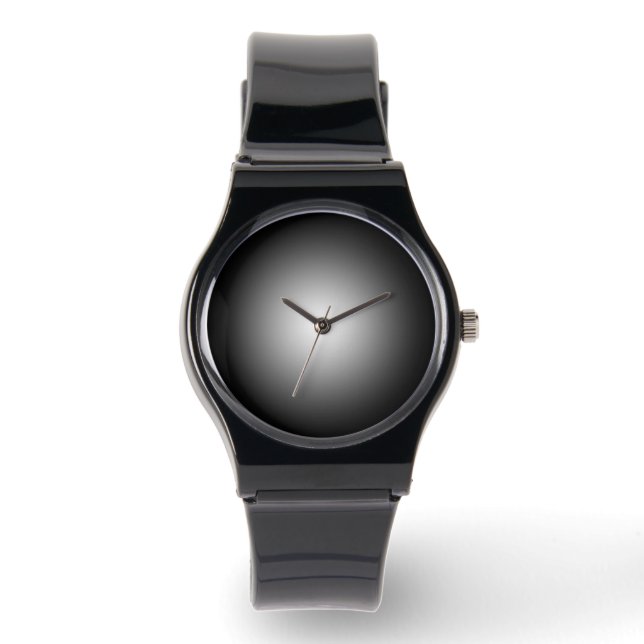 Elegante Schwarze Minimalistische Uhr - Sleek Mode (Vorderseite)