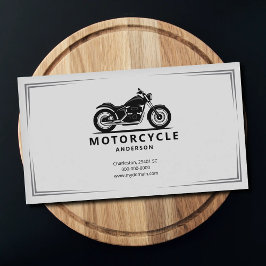 Elegante schwarze Motorrad-Silhouette Visitenkarte
