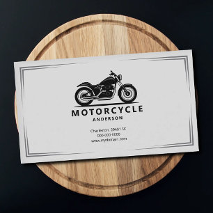 Elegante schwarze Motorrad-Silhouette Visitenkarte
