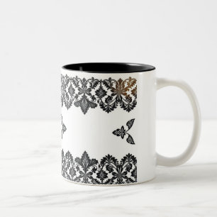 Elegante Schwarze Muster Keramik Tasse - Stilvoll 