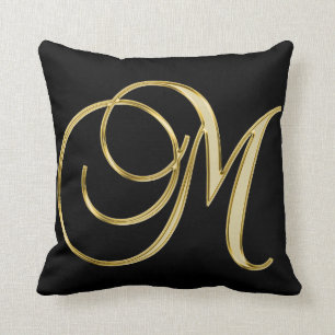 ELEGANTE SCHWARZE PILLOW MIT GOLDENEN DETAILS KISSEN