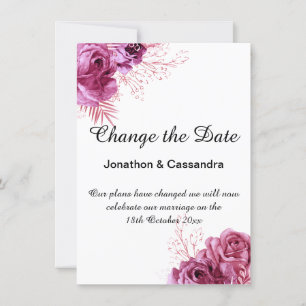 ELEGANTE SCHWARZE PINK-FLORALGRENZE ÄNDERN DAS DAT