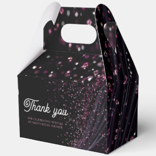 Elegante schwarze rosa glitzernde Dankeschön-Box f Geschenkschachtel